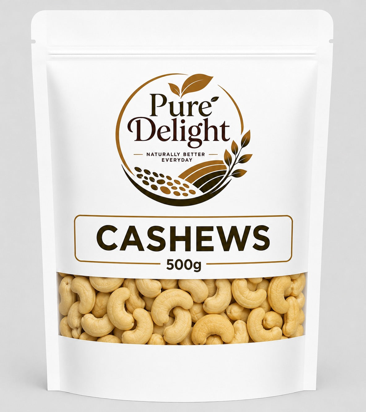 Pure Delight Premium Cashews  – 100% Natural Whole Cashew Nuts | Rich in Protein & Healthy Fats