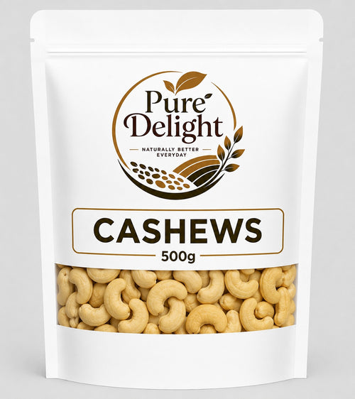 Pure Delight Premium Cashews  – 100% Natural Whole Cashew Nuts | Rich in Protein & Healthy Fats